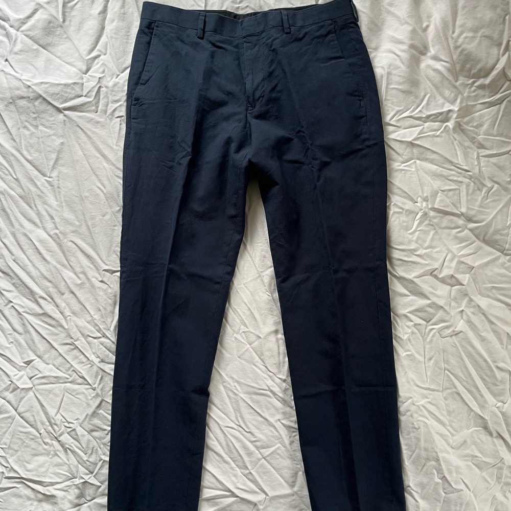 J. Crew Men’s Ludlow Dress Suit Pants 31x30 Navy Blue Baird McNutt Irish Linen - Picture 4 of 9